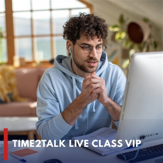 TIME2TALK LIVE CLASS VIP (2 x 30 min/sem) EM BREVE